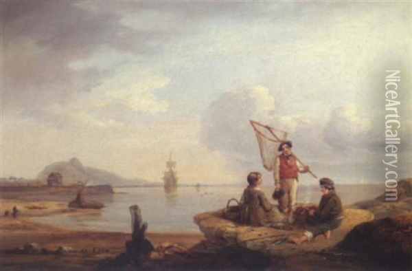 Fisherman's Break Oil Painting - Edmund Thornton Crawford