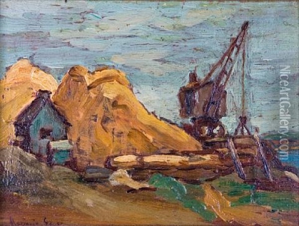 Sand Pile Oil Painting - Marjorie Earle Gass
