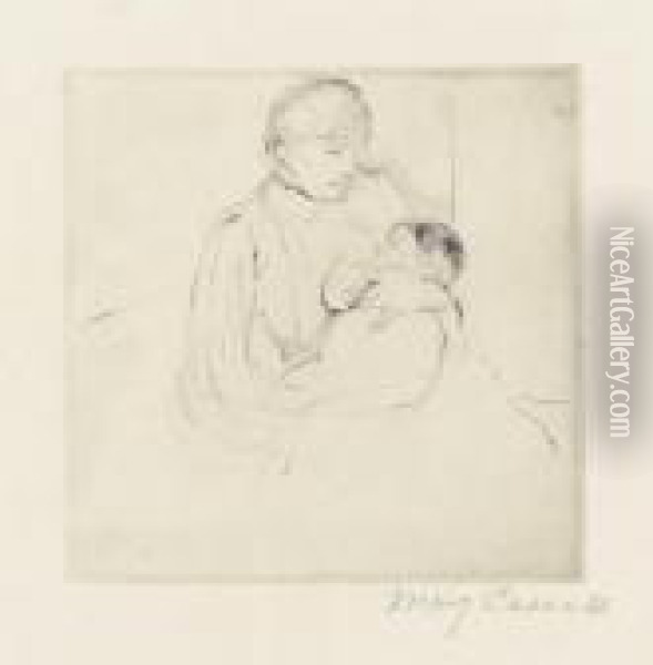 Baby's Lullaby (b. 110) Oil Painting - Mary Cassatt