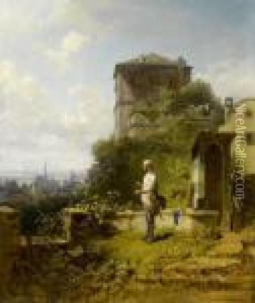 Lueg Ins Land Oil Painting - Carl Spitzweg