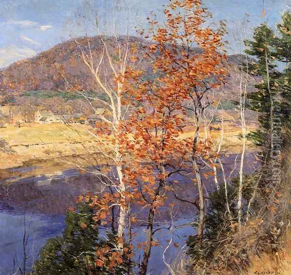 Closing Autumn Oil Painting - Willard Leroy Metcalf