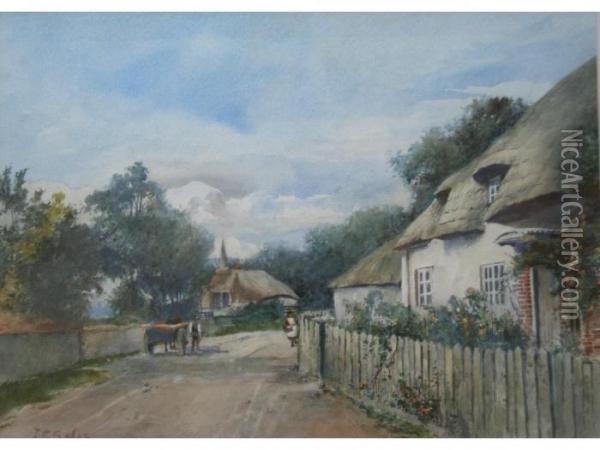 Near Glastonbury Oil Painting - John Gutteridge Sykes