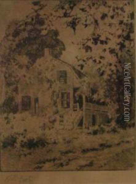 Indiana House Oil Painting - John William, Will Vawter