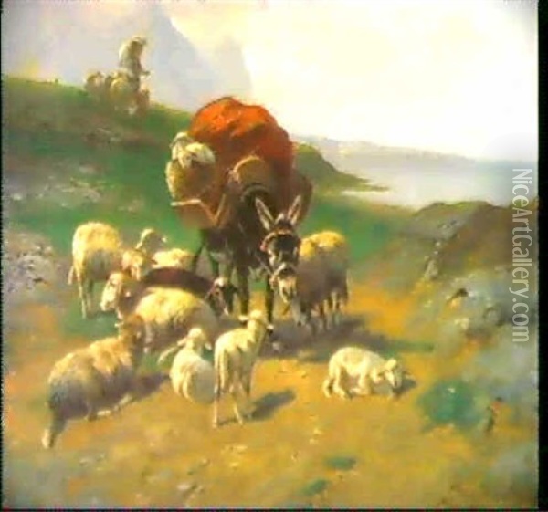 Abendfrieden Oil Painting - Christian Friedrich Mali