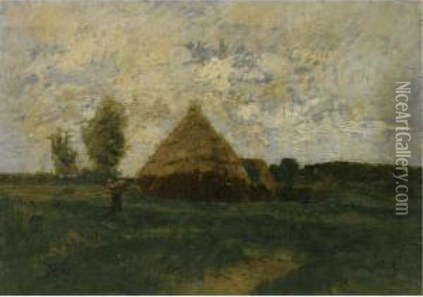 Meules De Foin (haystacks) Oil Painting - Laszlo Paal