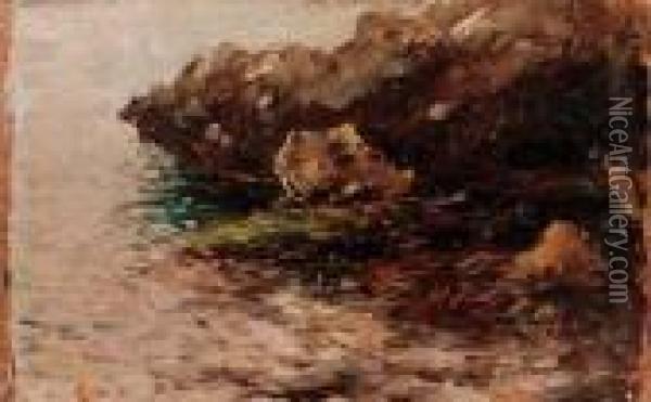 Porto Di Portici, Il Granatello Oil Painting - Luigi Crisconio