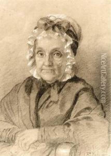 Portrait Of Mrs. Jeremiah Chandler Oil Painting - Eastman Johnson