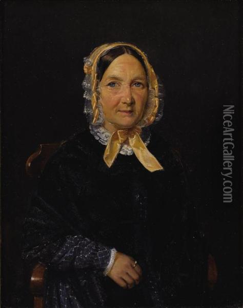 A Sweet Lady Oil Painting - Ludwig Knaus