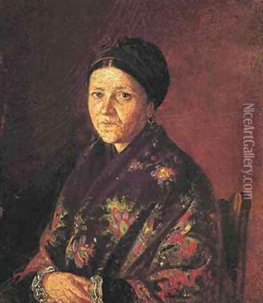 Portrait of A.S. Bocharova, The Artist's Aunt Oil Painting - Ilya Efimovich Efimovich Repin