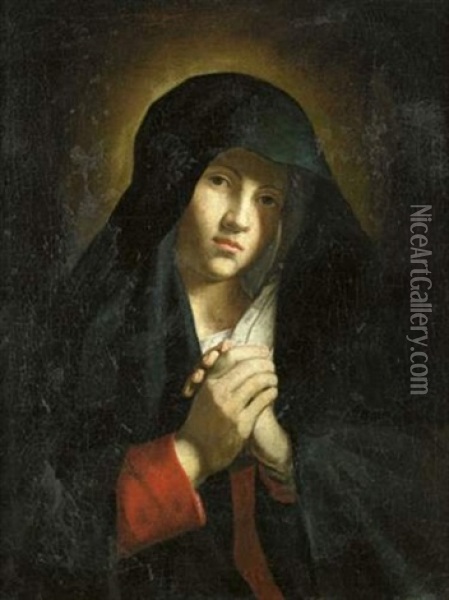 Vierge En Priere Oil Painting - Giovanni Battista Salvi (Il Sassoferrato)