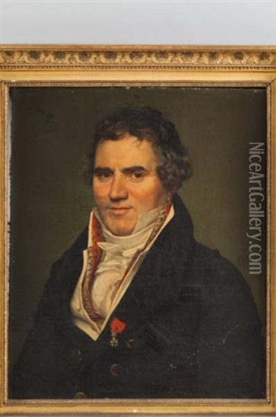 Portrait D'homme Oil Painting - Jerome-Martin Langlois