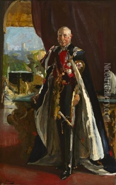 The Earl Of Lonsdale K. G., 1931 Oil Painting - John Lavery