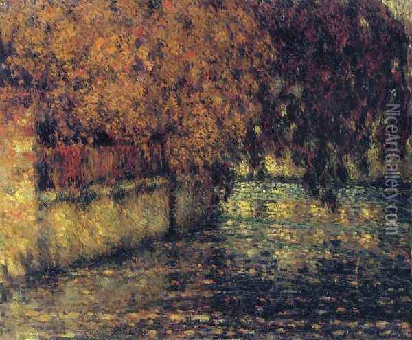 The Wall, Autumn Oil Painting - Henri Eugene Augustin Le Sidaner