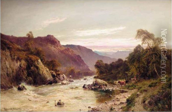 Rydal Water From Ambleside Oil Painting - Alfred de Breanski