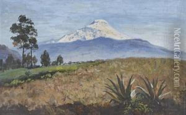El Cayambe, Ecuador Oil Painting - Cesar A. Villacres