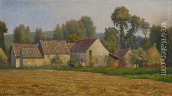 Village De Gouvernes Oil Painting - Leo Gausson