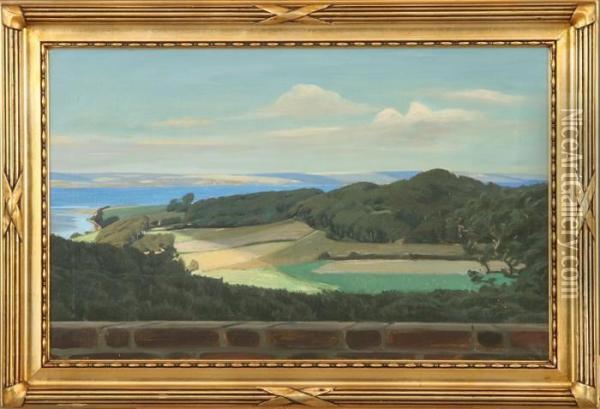 Landscape Scenery From Munkebjerg Oil Painting - Harald Slott-Moller