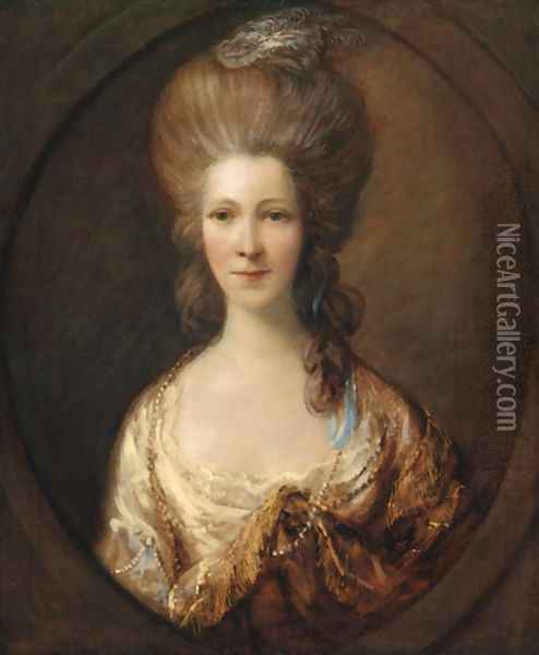 Portrait of Mrs. Thomas Fletcher (1749-1852) Oil Painting - Thomas Gainsborough