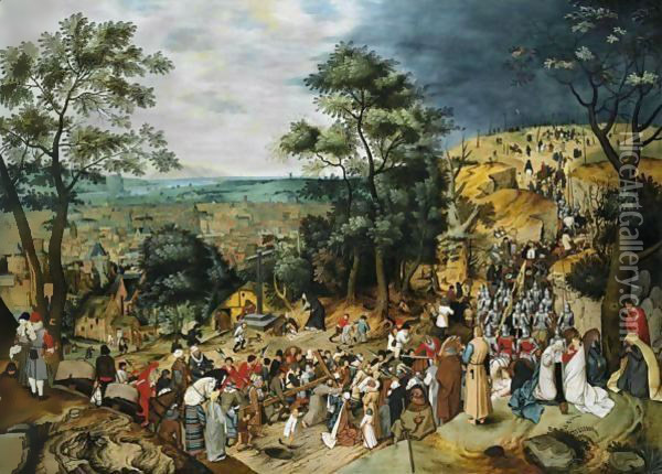 The Procession To Calvary Oil Painting - Pieter The Younger Brueghel