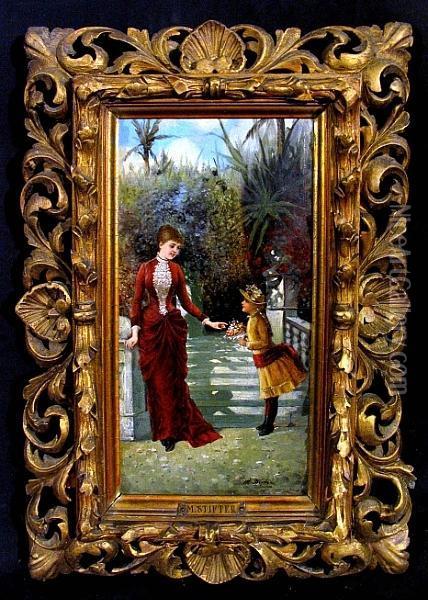 The Little Congratulate Oil Painting - M. Hifter