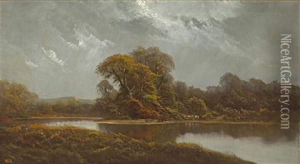 Stormy Reflections Oil Painting - Ransom Gillet Holdredge