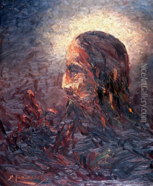 Rostro De Cristo Oil Painting - Stephen Robert Koekkoek