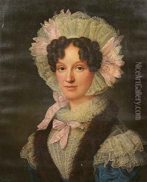 Portrait of a lady, said to be Maria Theresia Ludendorff, nee Bohl (1791-1868) Oil Painting - German School