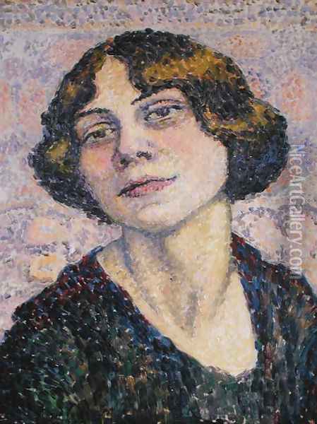 Self Portrait, c.1905-10 Oil Painting - Lucie Cousturier
