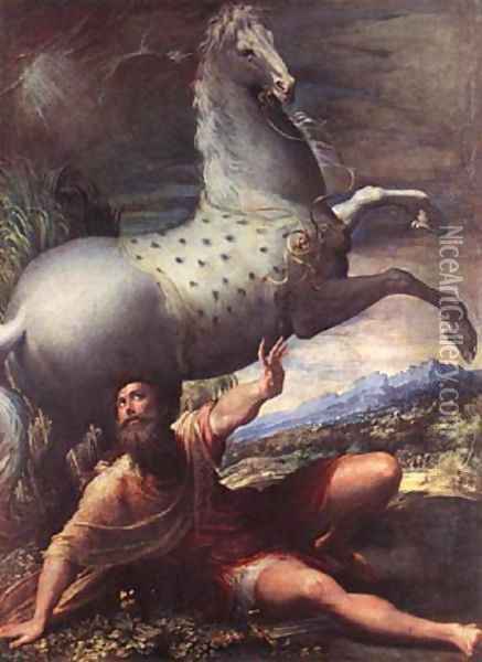The Conversion Of St Paul 1552 Oil Painting - Niccolo dell' Abbate