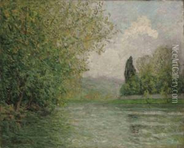 La Marne A Champigny Oil Painting - Maxime Maufra