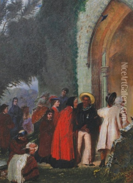 Going To Church Oil Painting - George Bernard O'Neill
