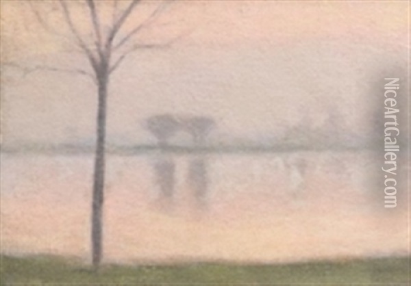 Winter Reflections Oil Painting - Clarice Marjoribanks Beckett