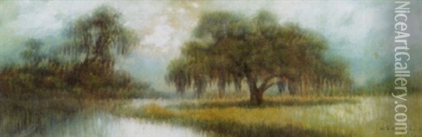 Louisiana Swamp Oil Painting - Alexander John Drysdale