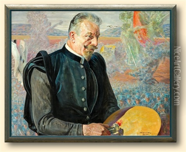 Portrait Of K. Pochwalski Oil Painting - Jacek Malczewski