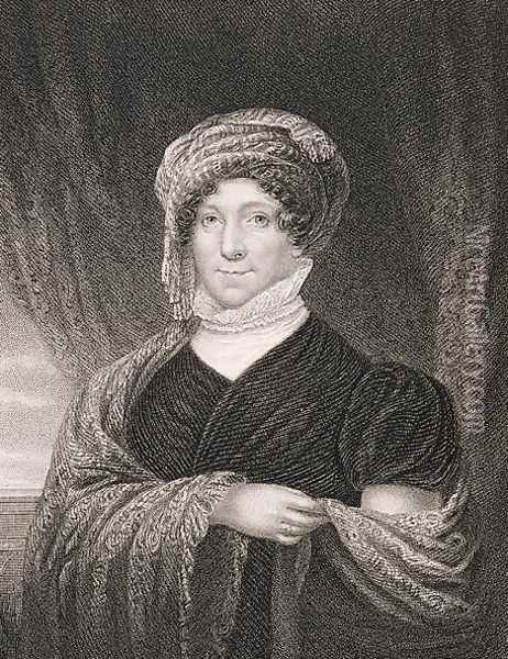 Dolly Madison, engraved by John Francis Eugene Prud'Homme (1800-92) after a drawing of the original by James Herring (1794-1867) Oil Painting - Joseph Wood