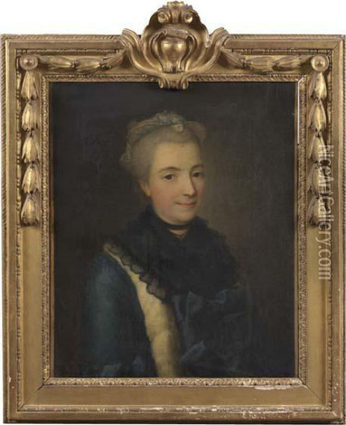 Portrait De La Marquise De Choiseul La Baume Oil Painting - Jean Martial Fredou