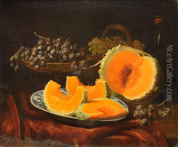 Melon Et Raisin Oil Painting - Elie Joseph Laurent