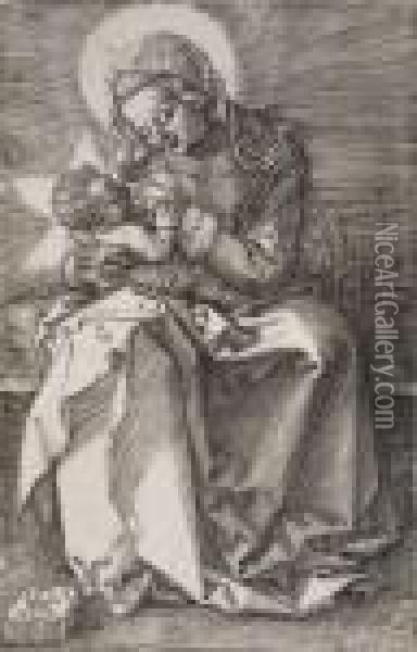 The Virgin Nursing The Child Oil Painting - Albrecht Durer