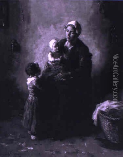 Young Family Oil Painting - Bernard de Hoog