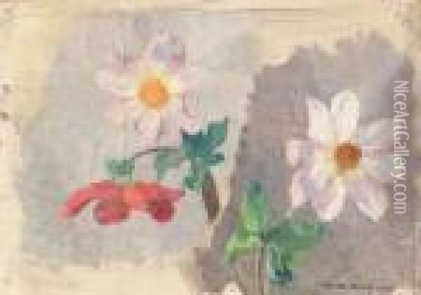 Etude De Fleurs Oil Painting - Ernest Quost