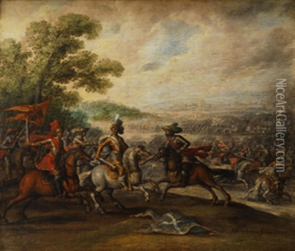 Batalla De Pavia Oil Painting - Juan de LaCorte
