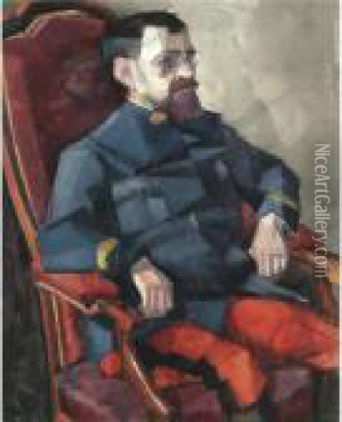 Portrait De Commandant Lambert Oil Painting - Georges Valmier