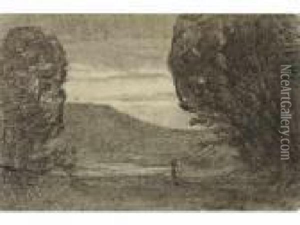 Paysanne Pres Du Lac Oil Painting - Jean-Baptiste-Camille Corot