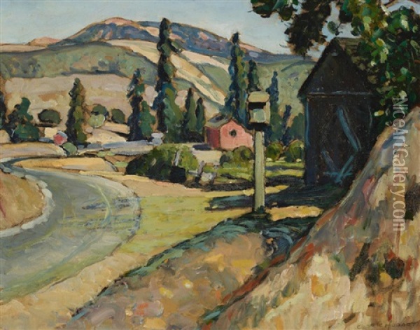 La Honda Hills (santa Cruz Mountains) Oil Painting - Clark Hobart