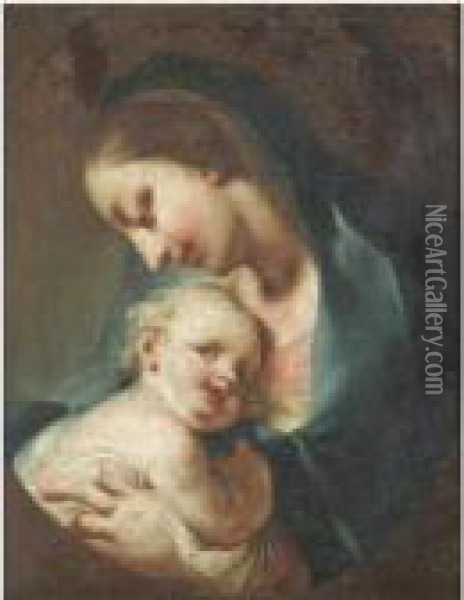The Madonna And Child Oil Painting - Federico Bencovich