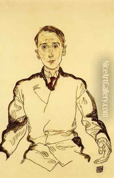 Portrait Of Heinrich Rieger Oil Painting - Egon Schiele
