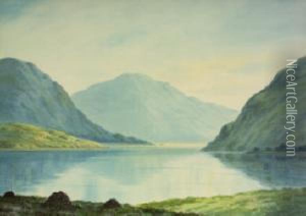 On Killary Bay, Connemara Oil Painting - Douglas Alexander