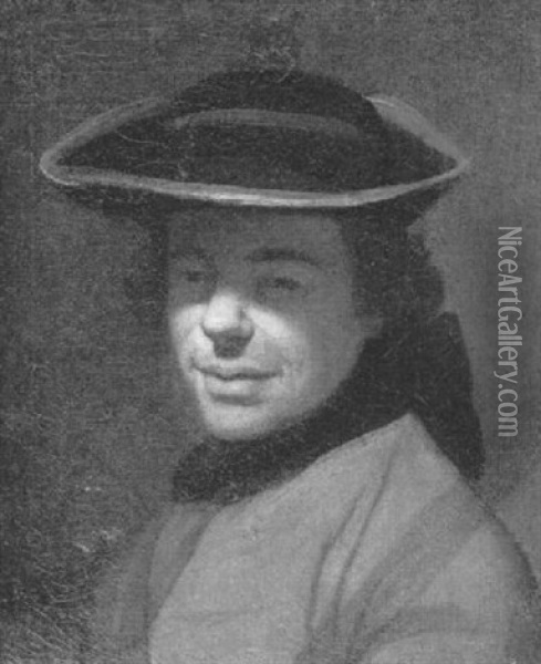 Portrat Eines Jungen Jagers Mit Hut Oil Painting - Joseph Ducreux
