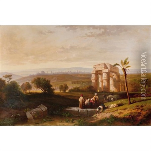 Souvenir D'egypte Oil Painting - Ferdinand Joseph Bernard Marinus