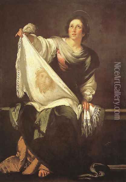 St Veronica 1625-30 Oil Painting - Bernardo Strozzi